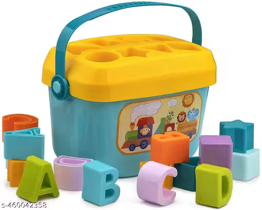 Baby and Toddler Plastic First Block Shape, Color, ABCD Shape, First block (Multicolor)