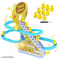 Small Duck Penguin Electronic Climbing Stairs Track Toy Light Musical Slide Track Coaster Toy Educational Fun Toys Gifts