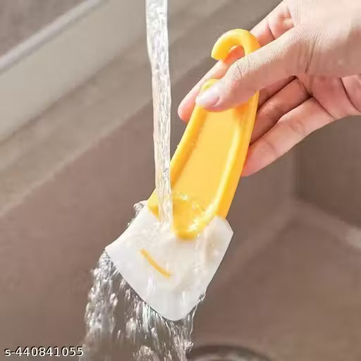 Food Scraper Tool Heat Resistant Scraper Spatula for Fast Cleaning Removing Dirt Strains Oil Leftover Waste Before Washing from Fry Pan Dish Pot Plates Thalia Saves Water and time (Pack of 2)