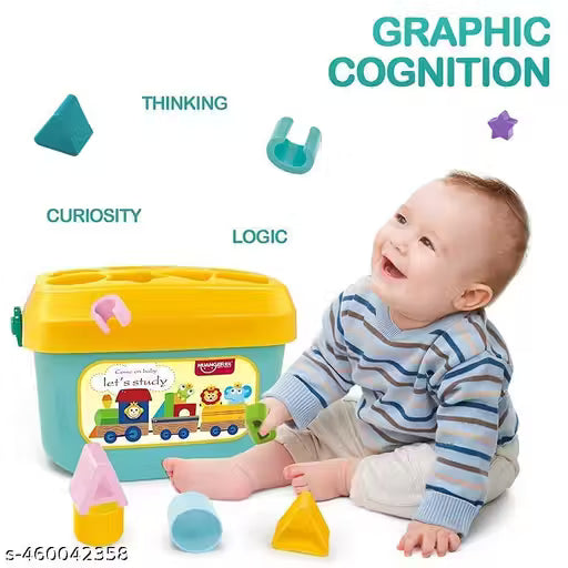 Baby and Toddler Plastic First Block Shape, Color, ABCD Shape, First block (Multicolor)