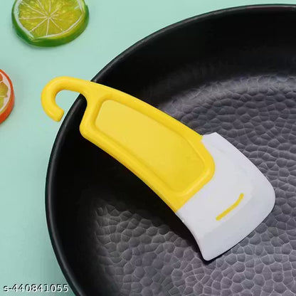 Food Scraper Tool Heat Resistant Scraper Spatula for Fast Cleaning Removing Dirt Strains Oil Leftover Waste Before Washing from Fry Pan Dish Pot Plates Thalia Saves Water and time (Pack of 2)