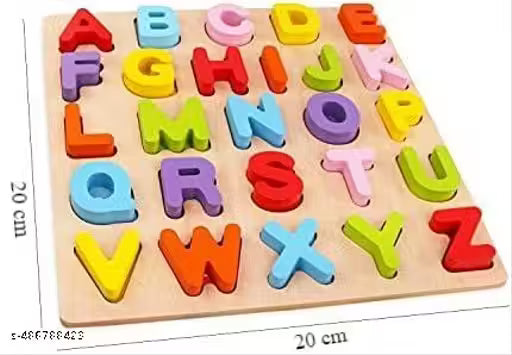 KidoBrains Wooden ABCD Learning Board for Kids | Puzzles Set | Educational Toy for Toddlers, 2+ Years-Develops Fine Motor Skills,Creativity, & Early Learning (Alphabets-Numbers-Shapes)
