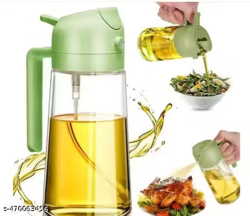 Oil Dispenser & Mist Spray Bottle, Cooking/Baking Tool & Accessories, Leakproof Seasoning Bottle, Cooking Oil Container 500ml Multicolor(Pack of 1)