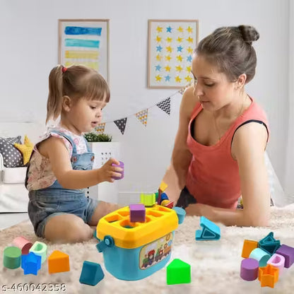 Baby and Toddler Plastic First Block Shape, Color, ABCD Shape, First block (Multicolor)