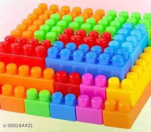 DIY Best 45+ pics Baby Gift Building Blocks,Creative Learning Educational Toy for Kids Puzzle Assembling Shape Building Unbreakable Toy Set (50+ Pieces) - Molor Buildulticing Toys