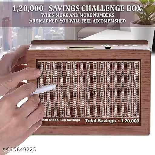 Cashbox,Cash Vault Wooden Savings Box,Wooden Coin Piggy Bank,Money Save Box Smash, Money Saver