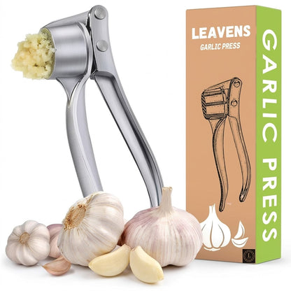 Garlic Crusher Presser Garlic Press Manual Garlic Mincer Stainless Steel Garlic Cutter Chopper,Hand Press Garlic Crusher and Chopper, Mincer Cutter for Garlic for Kitchen