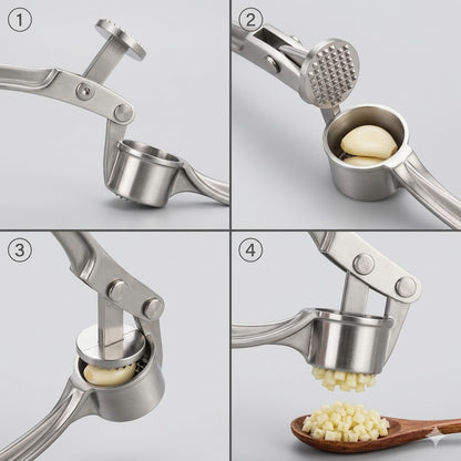 Garlic Crusher Presser Garlic Press Manual Garlic Mincer Stainless Steel Garlic Cutter Chopper,Hand Press Garlic Crusher and Chopper, Mincer Cutter for Garlic for Kitchen