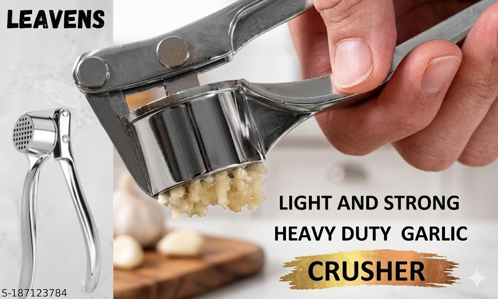 Garlic Crusher Presser Garlic Press Manual Garlic Mincer Stainless Steel Garlic Cutter Chopper,Hand Press Garlic Crusher and Chopper, Mincer Cutter for Garlic for Kitchen